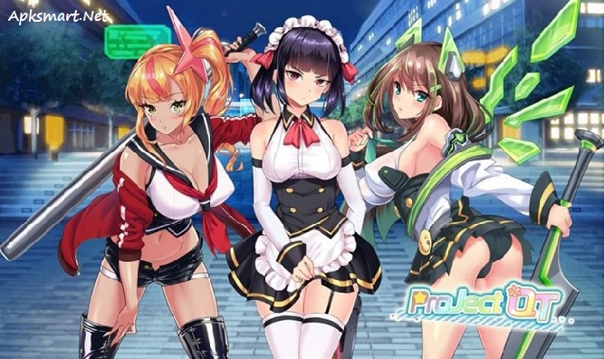 Project QT Game Super Girls showing their supernatural powers in the image.